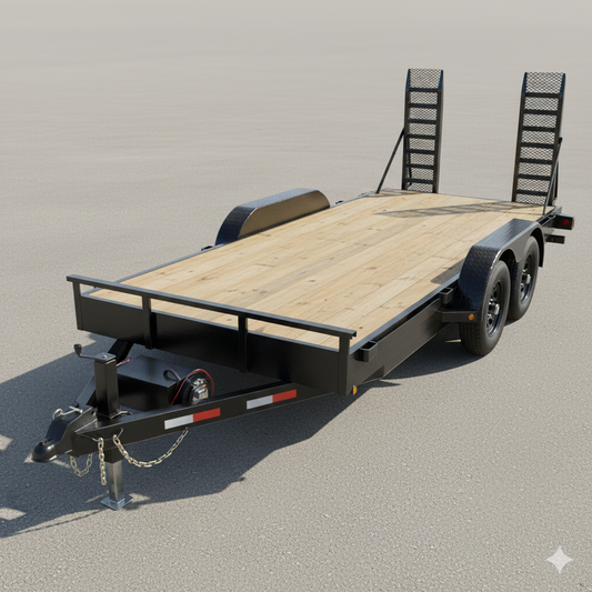 7×18 Flat Deck Car Hauler