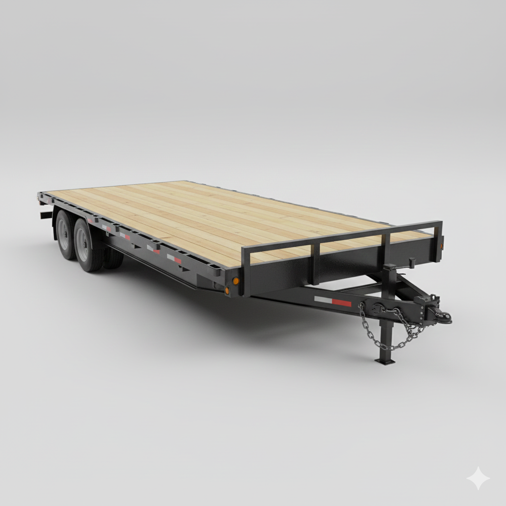 8×24 Deckover Flat Trailer